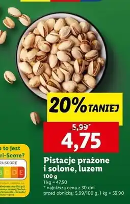 Lidl Pistacje prażone solone oferta