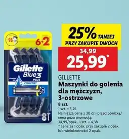 Lidl Maszynka do golenia Gillette Blue 3 Plus oferta