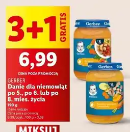 Lidl Obiadek spaghetti z kurczakiem Gerber oferta