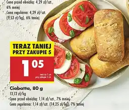 Biedronka Ciabatta 80 g Biedronka oferta