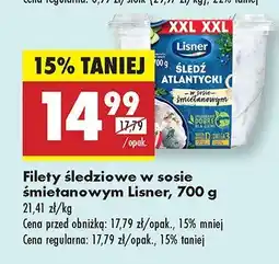 Biedronka Filety śledziowe w sosie śmietanowym Lisner oferta