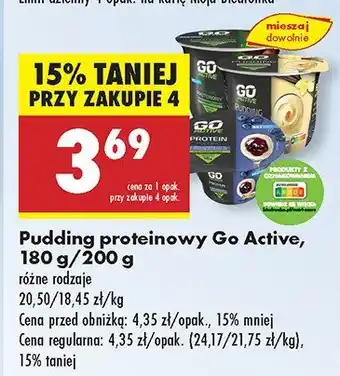 Biedronka Pudding proteinowy, różne rodzaje Go Active oferta