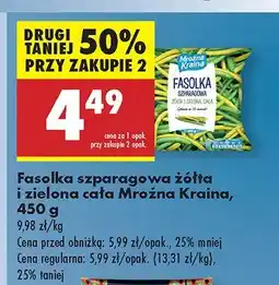 Biedronka Fasolka szparagowa żółta i zielona cała Mroźna Kraina oferta