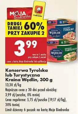 Biedronka Konserwa Tyrolska lub Turystyczna Kraina Wędlin oferta