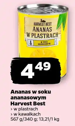 Netto Ananas w soku ananasowym Harvest Best oferta