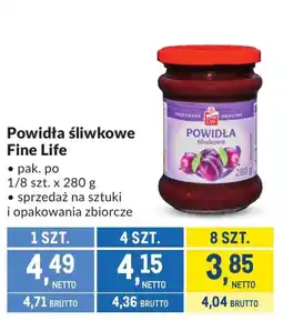 Makro Powidła Fine life oferta