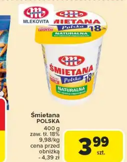 Carrefour Śmietana Mlekovita oferta
