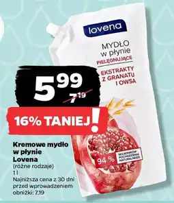 Netto Kremowe mydło w płynie Lovena oferta