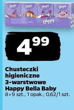Netto Chusteczki higieniczne 3-warstwowe Happy Bella Baby oferta