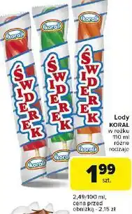 Carrefour Express Lody waniliowe w polewie sorbetowej pomarańczowej Koral Świderek oferta