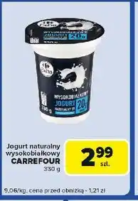 Carrefour Express Jogurt naturalny wysokobiałkowy Carrefour Extra oferta