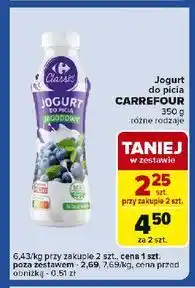 Carrefour Express Jogurt do picia jagodowy Carrefour Classic oferta