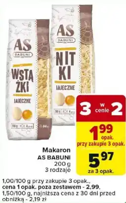 Carrefour Makaron AS BABUNI oferta