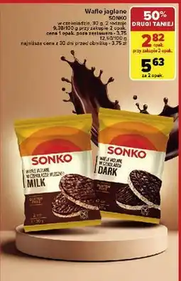 Carrefour Wafle jaglane w czekoladzie deserowej Sonko oferta