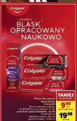 Carrefour Pasta do zębów purple reveal Colgate Max White oferta