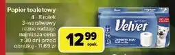Carrefour Papier toaletowy delikatnie biały Velvet oferta