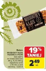 Carrefour Baton miodowy kłos ze słonecznikiem Łysoń (Lyson) oferta