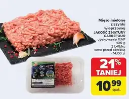Carrefour Mięso mielone z szynki wieprzowej Carrefour Targ Świeżości oferta