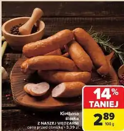 Carrefour Kiełbasa śląska Nasza Wędzarnia Carrefour oferta