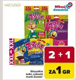 Carrefour Żelki kwaśne muchy niebieskie Mieszko Zozole oferta