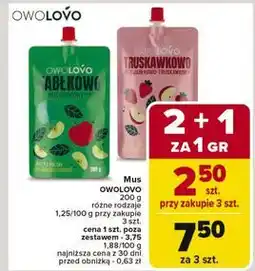Carrefour Mus jabłkowo-truskawkowy Owolovo oferta