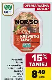 Carrefour Krewetki tapas z czosnkiem Norso oferta