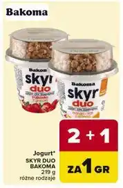 Carrefour Jogurt duo truskawka z granolą Bakoma Skyr oferta