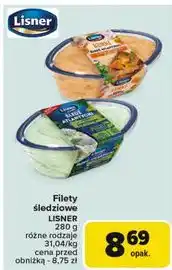 Carrefour Filety śledziowe w sosie koperkowym Lisner oferta