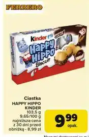 Carrefour Batoniiki kakaowe Kinder Happy Hippo oferta