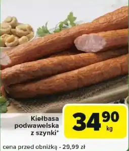 Carrefour Kiełbasa podwawelska z szynki oferta