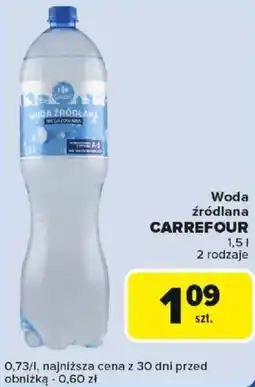 Carrefour Woda źródlana CARREFOUR oferta