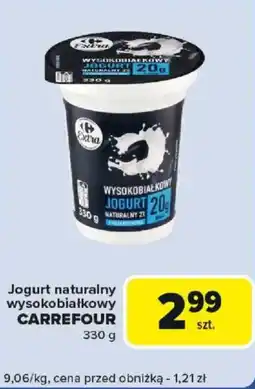 Carrefour Jogurt naturalny wysokobiałkowy oferta