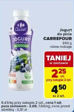 Carrefour Jogurt do picia oferta