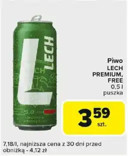 Carrefour Piwo LECH PREMIUM, FREE oferta