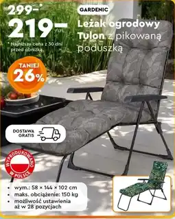 Biedronka Leżak ogrodowy Gardenic oferta