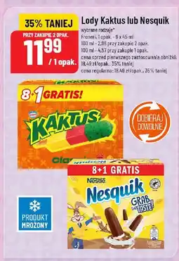 Polomarket Lody Kaktus lub Nesquik Nestle oferta