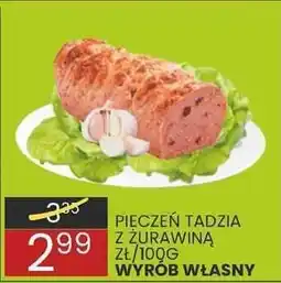 Wafelek Pieczeń z żurawiną Tadzia wyrób własny oferta