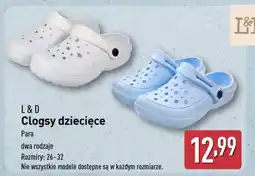 ALDI L & D Clogsy dziecięce oferta