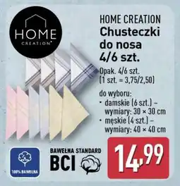 ALDI HOME CREATION Chusteczki do nosa 4/6 szt oferta