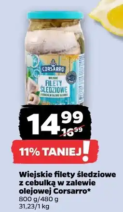 Netto Filety śledziowe z cebulką w zalewie olejowej Corsarro oferta