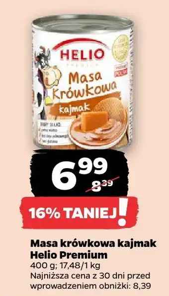 Netto Masa krówkowa kajmak Helio Premium oferta