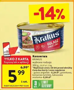 Intermarche Konserwa Krakus gulasz angielski oferta