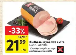 Intermarche Kiełbasa szynkowa extra Madej Wróbel oferta