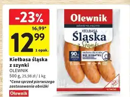 Intermarche Kiełbasa śląska z szynki Olewnik oferta