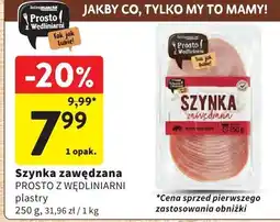 Intermarche Szynka zawędzana Prosto z Wędzlinarni oferta