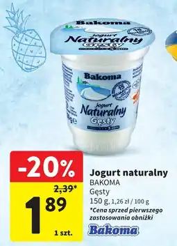 Intermarche Jogurt naturalny BAKOMA oferta
