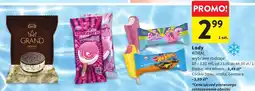 Intermarche Lody KORAL wybrane rodzaje oferta