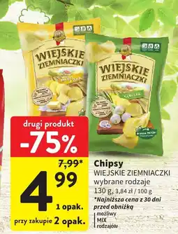 Intermarche Chipsy Wiejskie Ziemniaczki różne rodzaje oferta