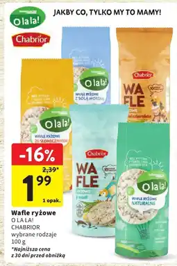 Intermarche Wafle ryżowe Chabrior różne rodzaje oferta