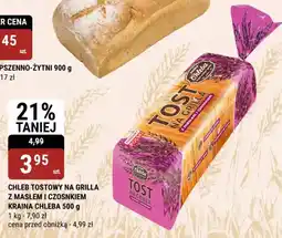 bi1 CHLEB TOSTOWY NA GRILLA Z MASŁEM I CZOSNKIEM KRAINA CHLEBA oferta